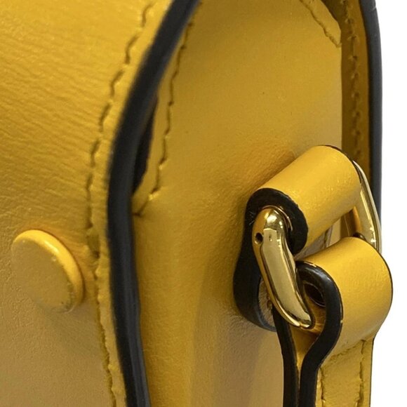 Auth GUCCI Horsebit 1955 625615 Yellow Leather Shoulder Bag - Picture 10 of 16